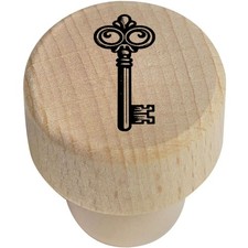 Tappo bottiglia/sughero in legno 19 mm 'Chiave antica vintage' (BS00028697)