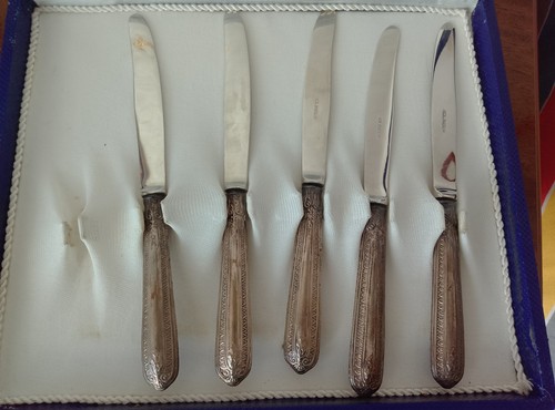 Set coltelli argento 800 - 5, coltelli,