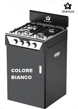 Piano Cottura da Campeggio a Gas 4 Fuochi STAYLUX con portabombola M.POKER-W