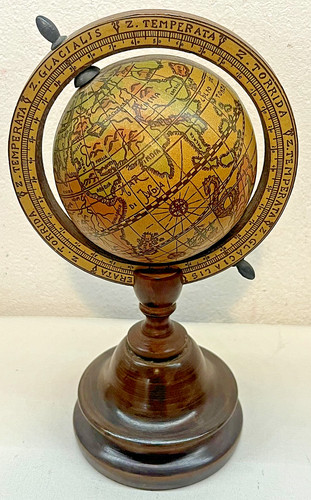 Mappamondo vintage legno globo - mappamondo,