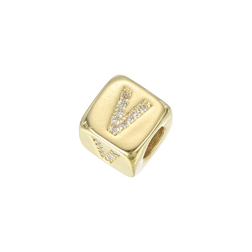 Perline cubo lettere con - cubo,