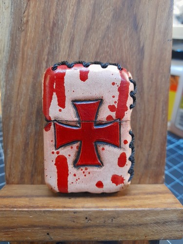 Zippo custom hand made - , leather