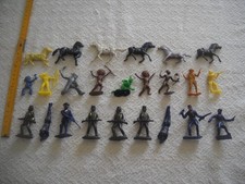 Lotto cowboys , indiani , cavalli e soldati sudisti  - anni '60