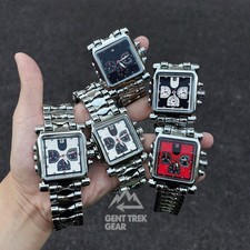 Rectangular Y2K Watch Men's Watch Quartz Chronograph Futuristic Design