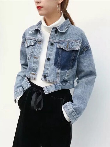 Giacca jeans giubbino corto