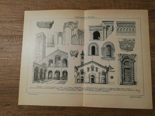 Stampa antica stile lombardo