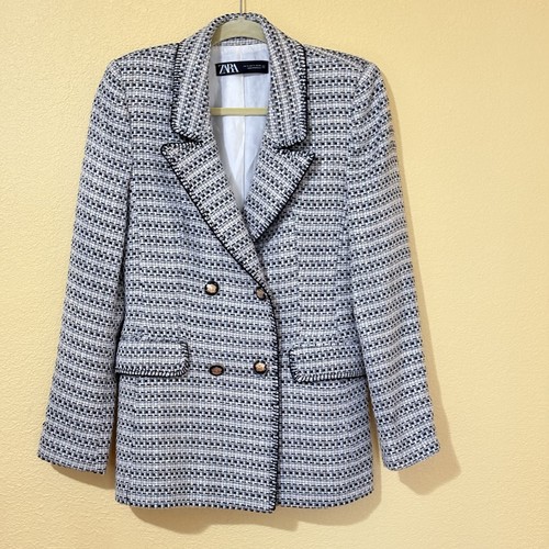 Blazer doppiopetto zara tweed - doppiopetto,