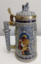 Avon Knights of the Realm Renaissance Beer Stein Castle Lid 1995 Brazil