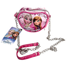 Frozen Borsetta Cuore a Tracolla Portamonete  con Catenina Bambina 12x10x5cm