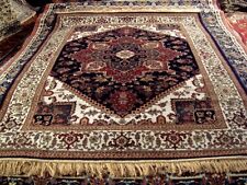 290x200 TAPPETO GRANDE DISEGNO NAIN PERSIANO ORIENTALE COME SETA BLU INDO TABRIZ