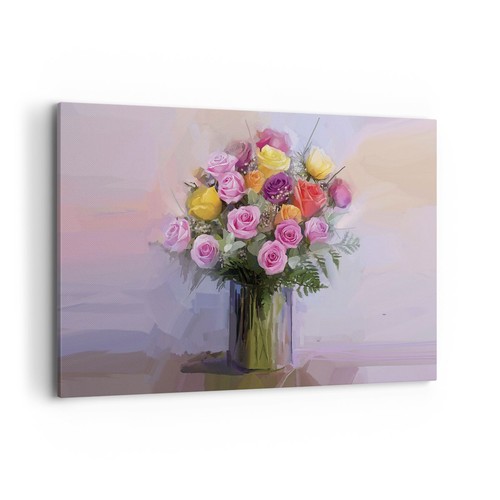 Quadro tela 120x80cm fiori - su,