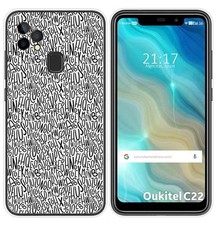 Custodia In Gel TPU Per Oukitel C22 Design Lettere Disegni