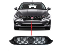 PER FIAT TIPO 2016-2019 GRIGLIA CENTRALE PARAURTI ANTERIORE NUOVA NERA/CROMATA 735642866