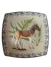 Piatto decoupage zebrato
