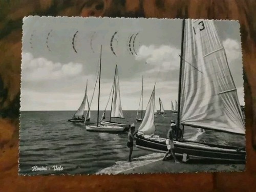 Cartolina rimini vele 1953 - rimini,