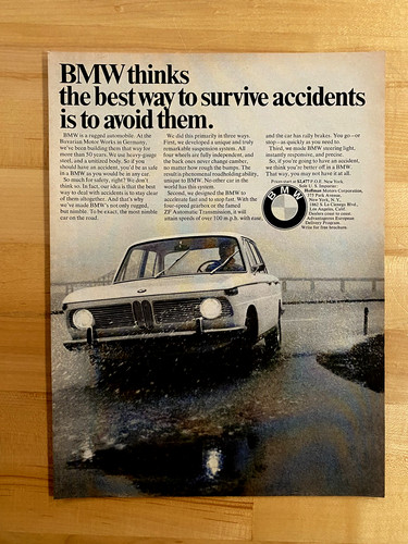 Pubblicità stampa 1967 bmw - stampa, il