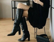 Stivali donna ZARA neri tacco