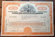 1956 Sunray Mid-Continent Oil Company ( certificato azionario)