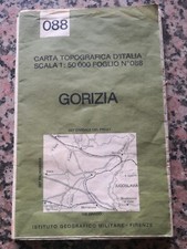 Carta Topografica Gorizia 088 Istituto Geografico Militare 1982mis. 60x74 Cm