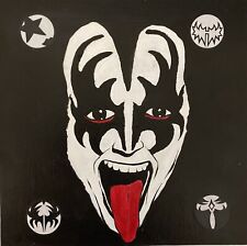 RUBENS FOGACCI QUADRO OMAGGIO KISS ACRILICO E COLLAGE ORIGINAL 30x30 cm 2022