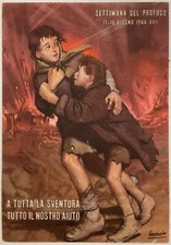 RSI SETTIMANA DEL PROFUGO 1944 ILL BOCCASILE  CARTOLINA VIAGGIATA POSTA DA CAMPO