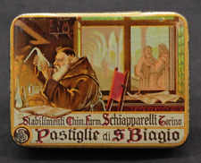 Antica Scatola Latta Pubblicità Farmacia Medicina Pastiglie San Biagio - Torino