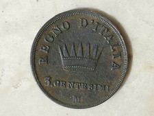 Napoleone I. Re D'Italia. 3 Centesimi 1811.
