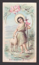 San Giovanni Battista - Cromolitografia 1898 - Santino Antico I052