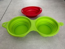 2 Ciotole Cane Gatto una piccola e una piu' grande e doppia. Richiudibili