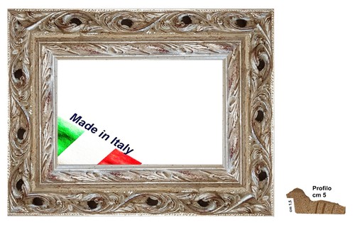 Cornice argento traforata - traforata, in