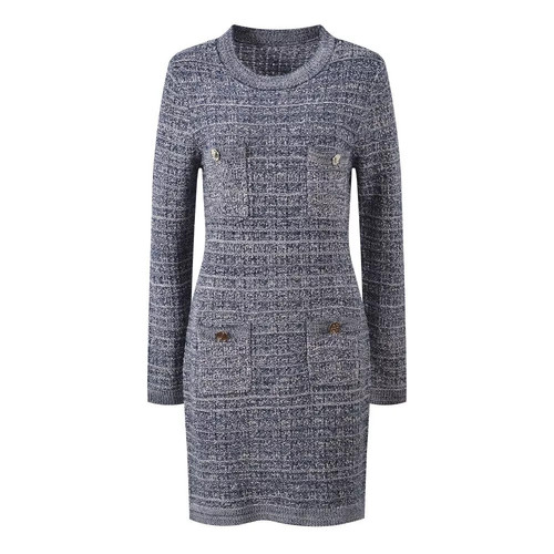 Vestito donna tweed - vestito, navy