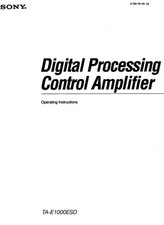 Sony e1000esd - sony, ta-e1000esd
