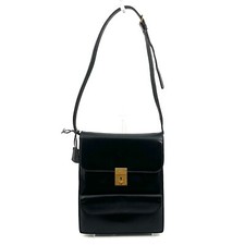 Borsa a tracolla Gucci vintage pelle 2 vie pochette chiave oro nero autentica