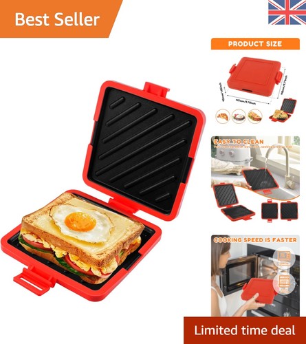 Red microwave toastie sandwich - red,