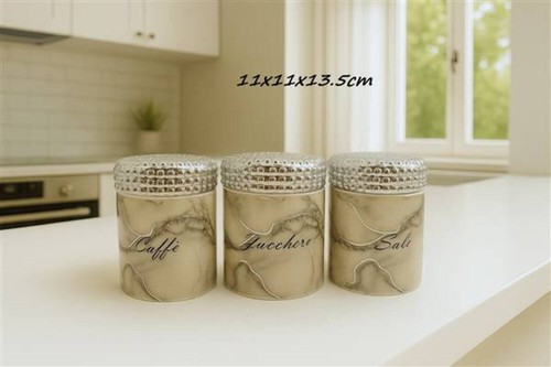 Tris barattoli marmo silver - tris,