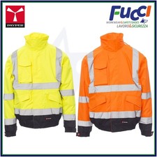 Payper PADDOCK Giubbotto Alta Visibilità Uomo Imbottito con Cappuccio e Bande