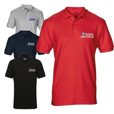 Polo T-shirt ricamata logo Royal Air Force RAF MOD con licenza - colore a scelta