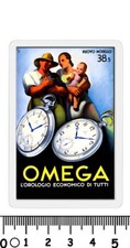 calamita pubblicitaria orologio omega modello 38.5  cipolla taschino catalogo