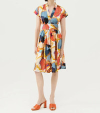 Abito in cotone a fantasia