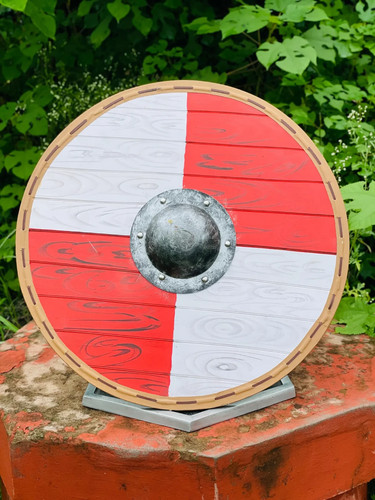 Wooden viking shield - viking, shield:
