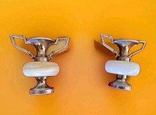 2 Anfore Onice E Metallo e 1 Anfora In Vetro E Argento Vintage Anni '60/'70