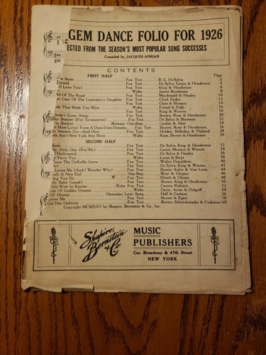 Vintage shapiro bernstein - bernstein, &