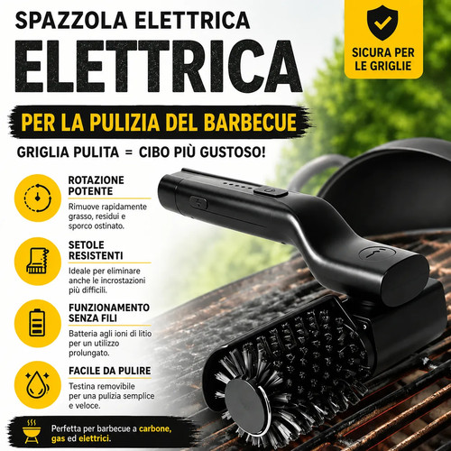 Spazzola elettrica per griglia - per,