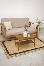 Tappeto Runner Beige e Nero