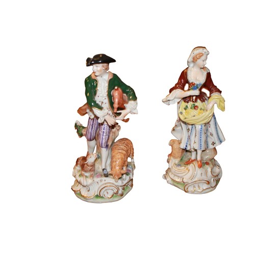 Coppia figure porcellana - coppia, di