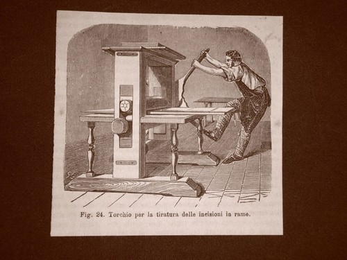 Incisione del 1875 gli - gli, albori