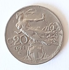 1921 REGNO D'ITALIA 20 Cent Libertà  Librata Vittorio Emanuele III Raro SPL