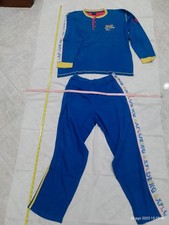 Pigiama uomo donna KarelPiù tg 48 puro cotone azzurro usato tuta casa relax