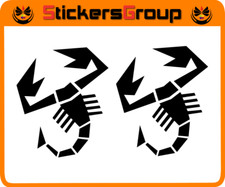 ADESIVI COPPIA SCORPIONE ABARTH PER AUTO MOTO SCOOTER IN VINILE