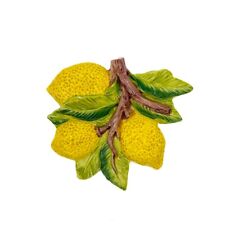 BASSANO CERAMICA LIMONE 3D 15CM DECORAZIONE DA PARETE - DALL'ITALIA NUOVO!